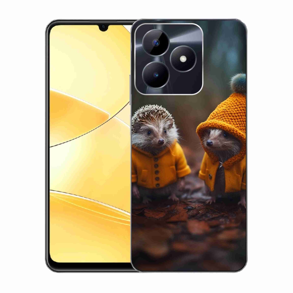 Gelový kryt mmCase na Realme C51/C53 - ježci