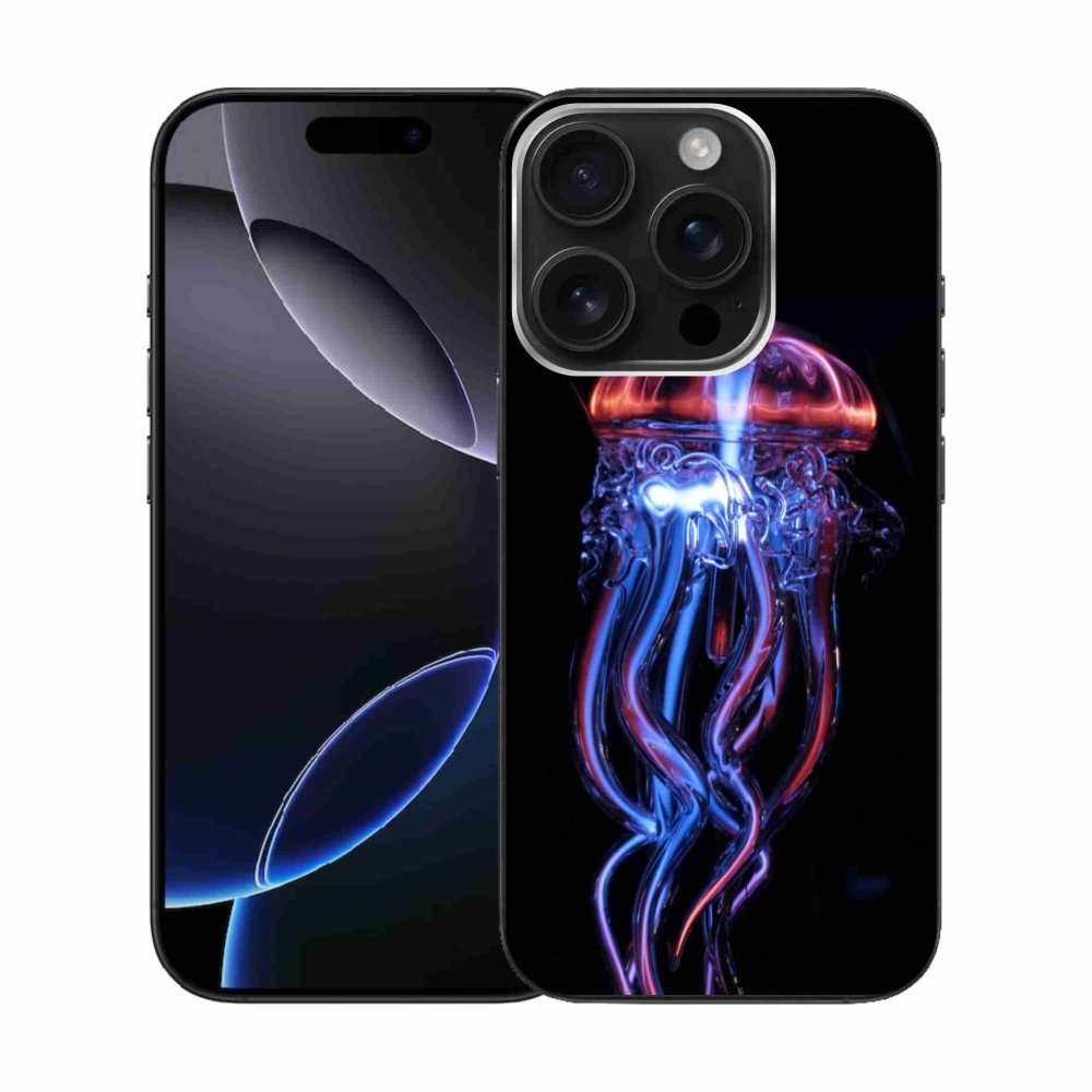 Gelový kryt mmCase na iPhone 16 Pro - medúza