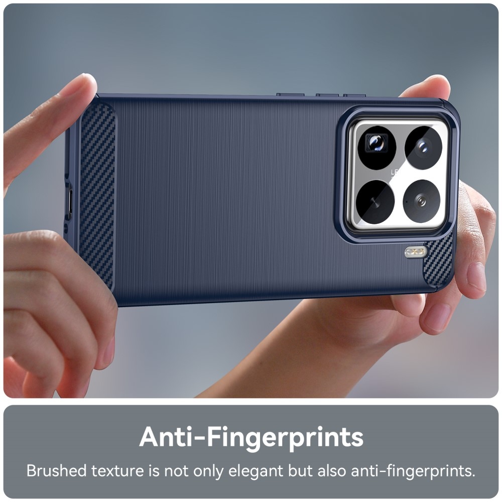 Carbon odolný gelový obal na Xiaomi 15 Pro - modrý