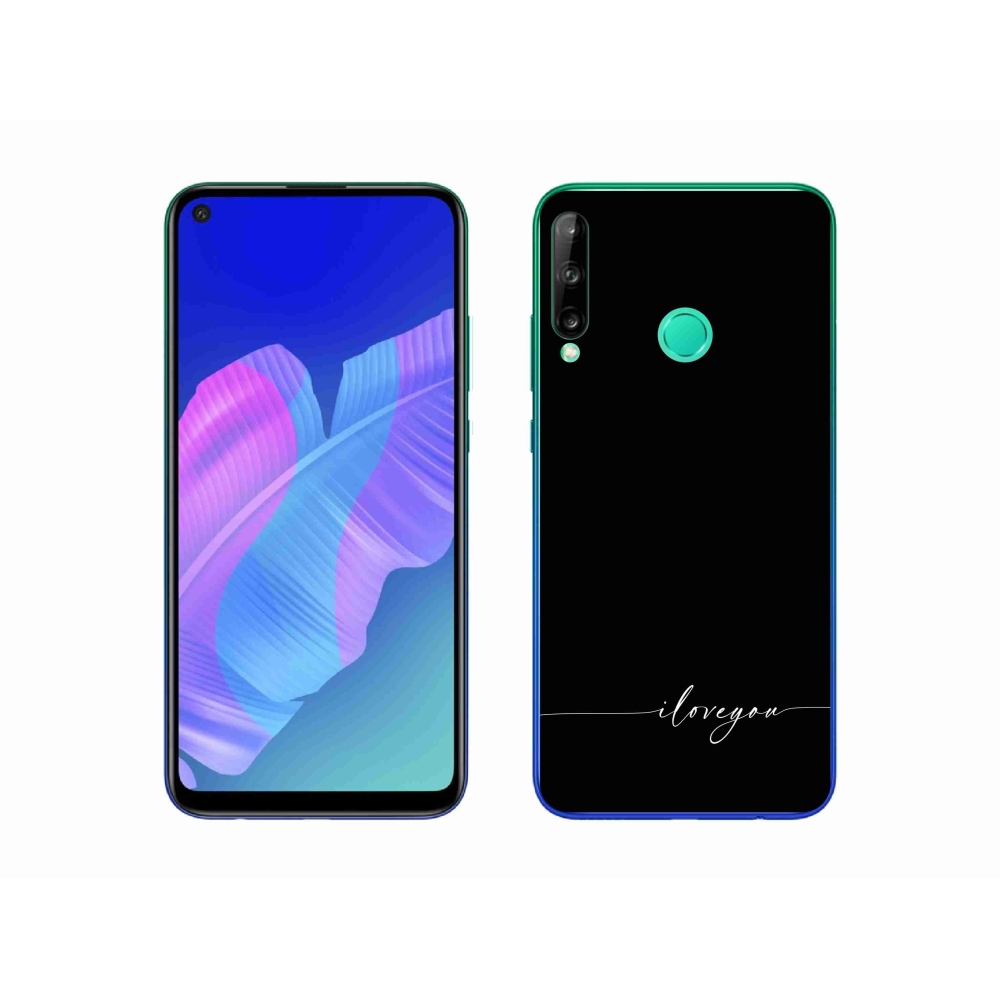 Gelový kryt mmCase na Huawei P40 Lite E - I love you černé pozadí