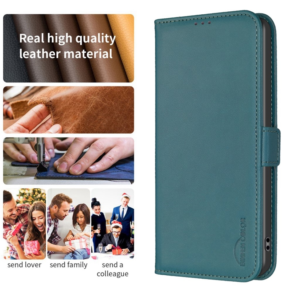 BNF knížkové pouzdro na Xiaomi Redmi 13 4G/Poco M6 4G - zelené