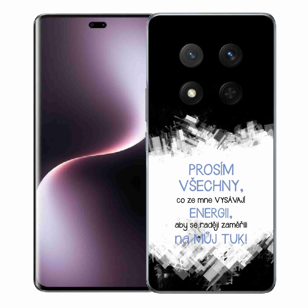 Gelový kryt mmCase na Honor Magic 7 Lite 5G - vtipný text 1 modrý