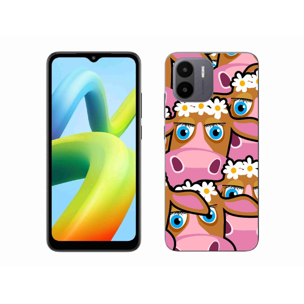 Gelový kryt mmCase na Xiaomi Redmi A1/Redmi A2 - kreslené kravičky
