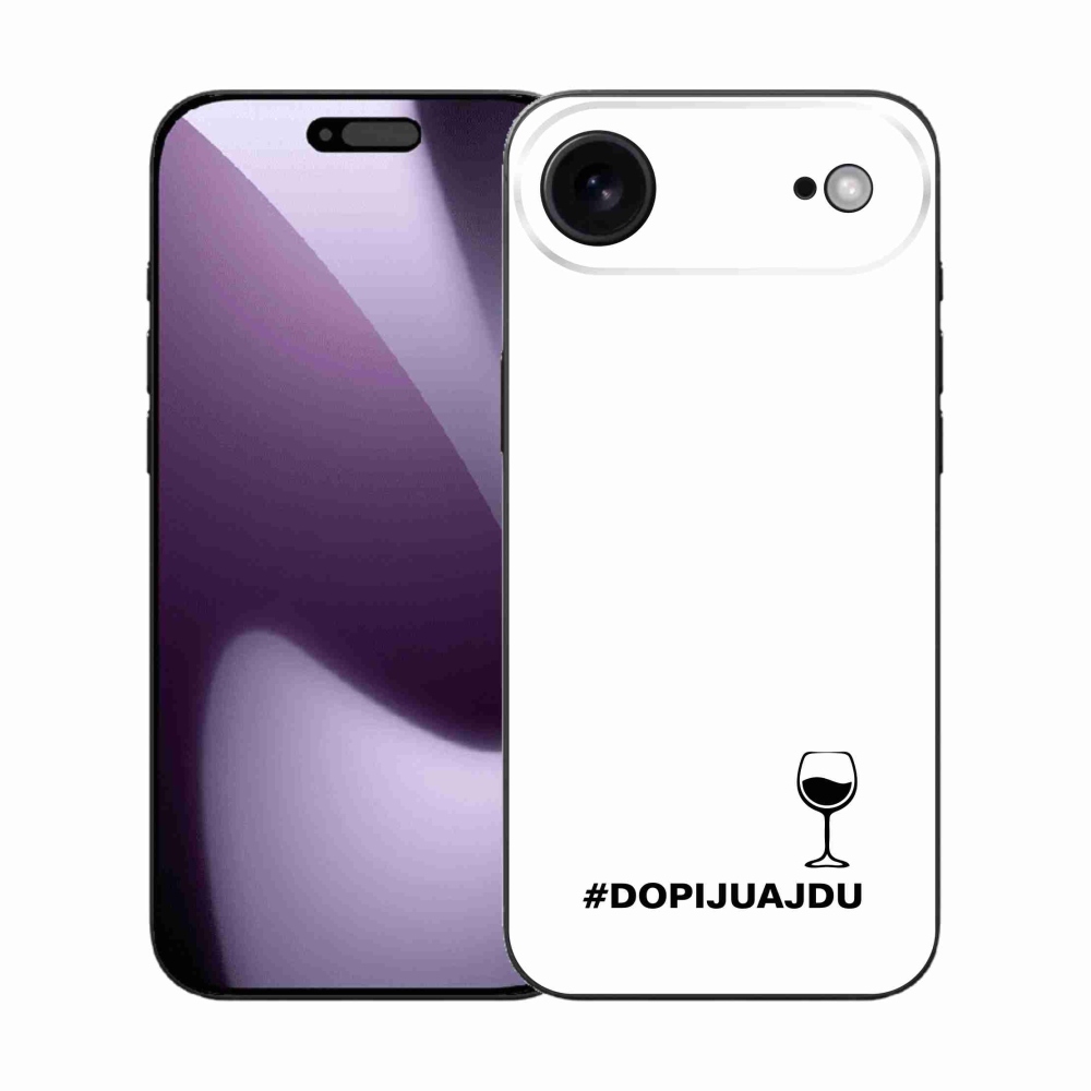 Gelový kryt mmCase na iPhone 17 Air - vinný motiv bílé pozadí