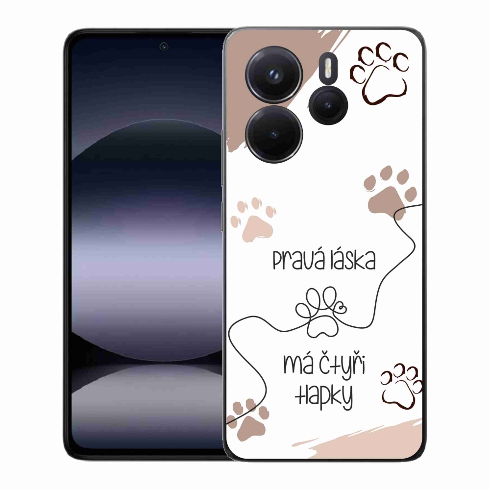Gelový kryt mmCase na Xiaomi Redmi Note 14 - psí motiv 1 bílé pozadí