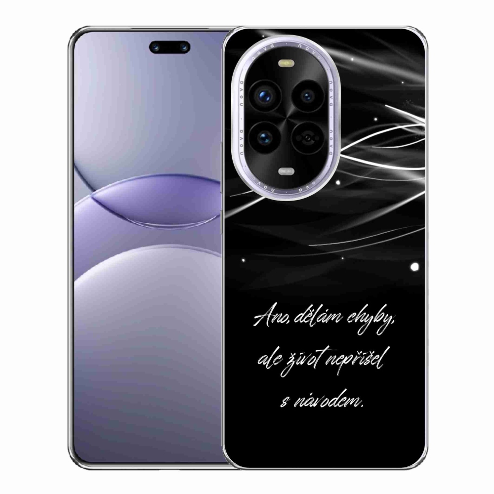 Gelový kryt mmCase na Huawei Nova 13 Pro 5G - citát černé pozadí