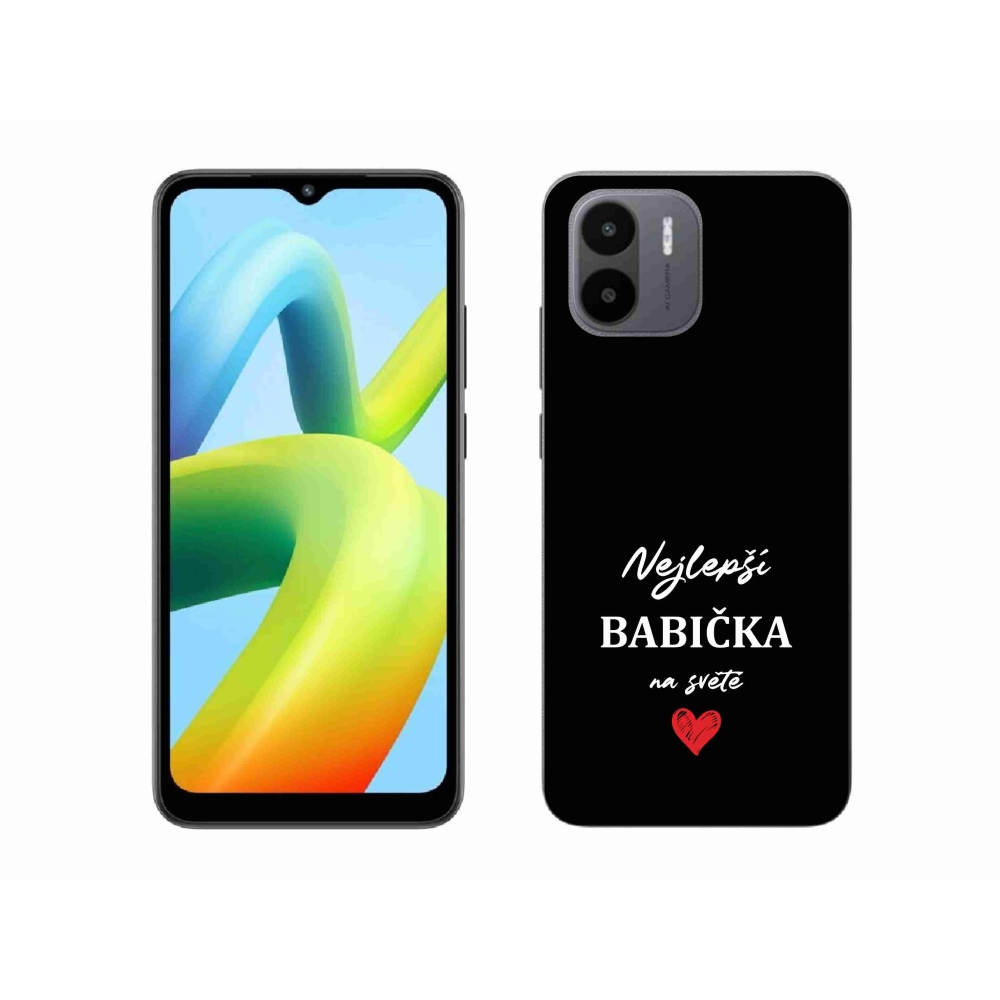 Gelový kryt mmCase na Xiaomi Redmi A1 - nejlepší babička 1 černé pozadí