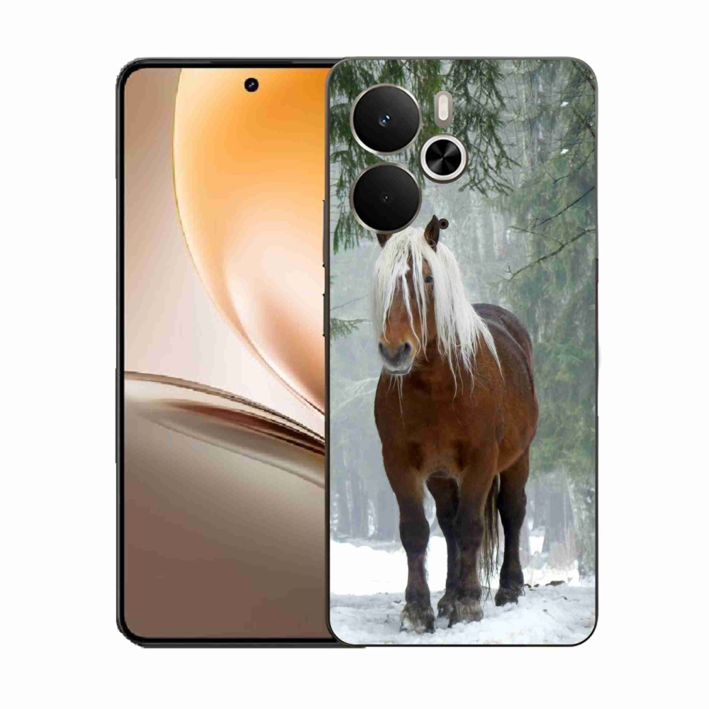 Gelový kryt mmCase na Realme 14 5G - kůň v lese