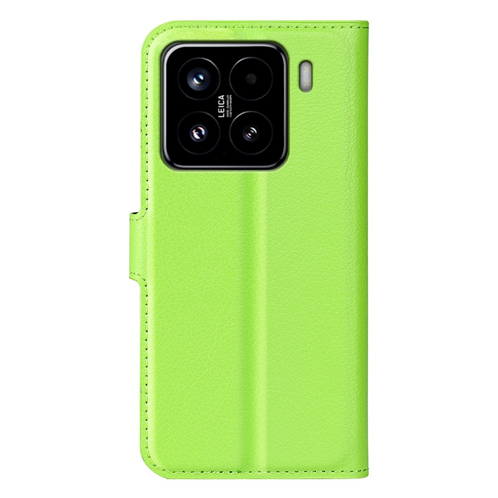 Litchi knížkové pouzdro na Xiaomi 15 - zelené