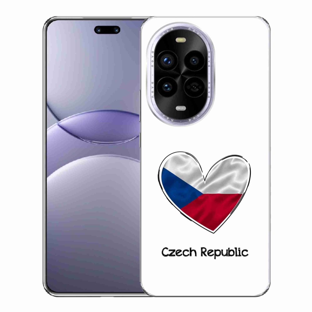 Gelový kryt mmCase na Huawei Nova 13 Pro 5G - vlajka srdce bílé pozadí