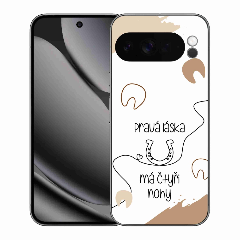 Gelový kryt mmCase na Google Pixel 10 Pro XL - koňský motiv bílé pozadí