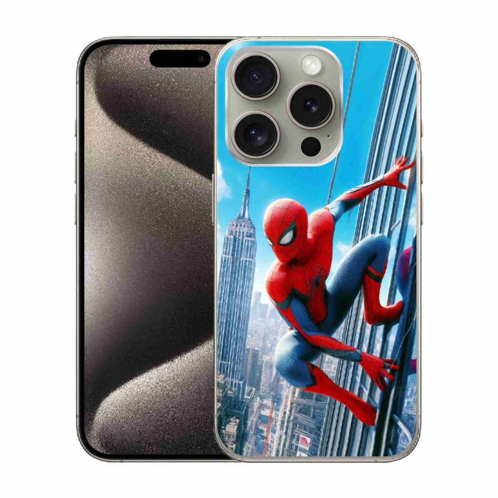 Gelový kryt mmCase na iPhone 15 Pro - spiderman