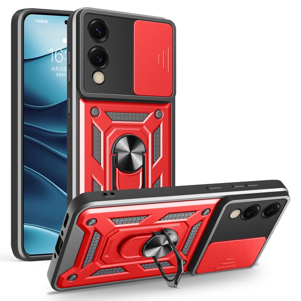 Slide odolný kryt na Samsung Galaxy S25 Edge - červený