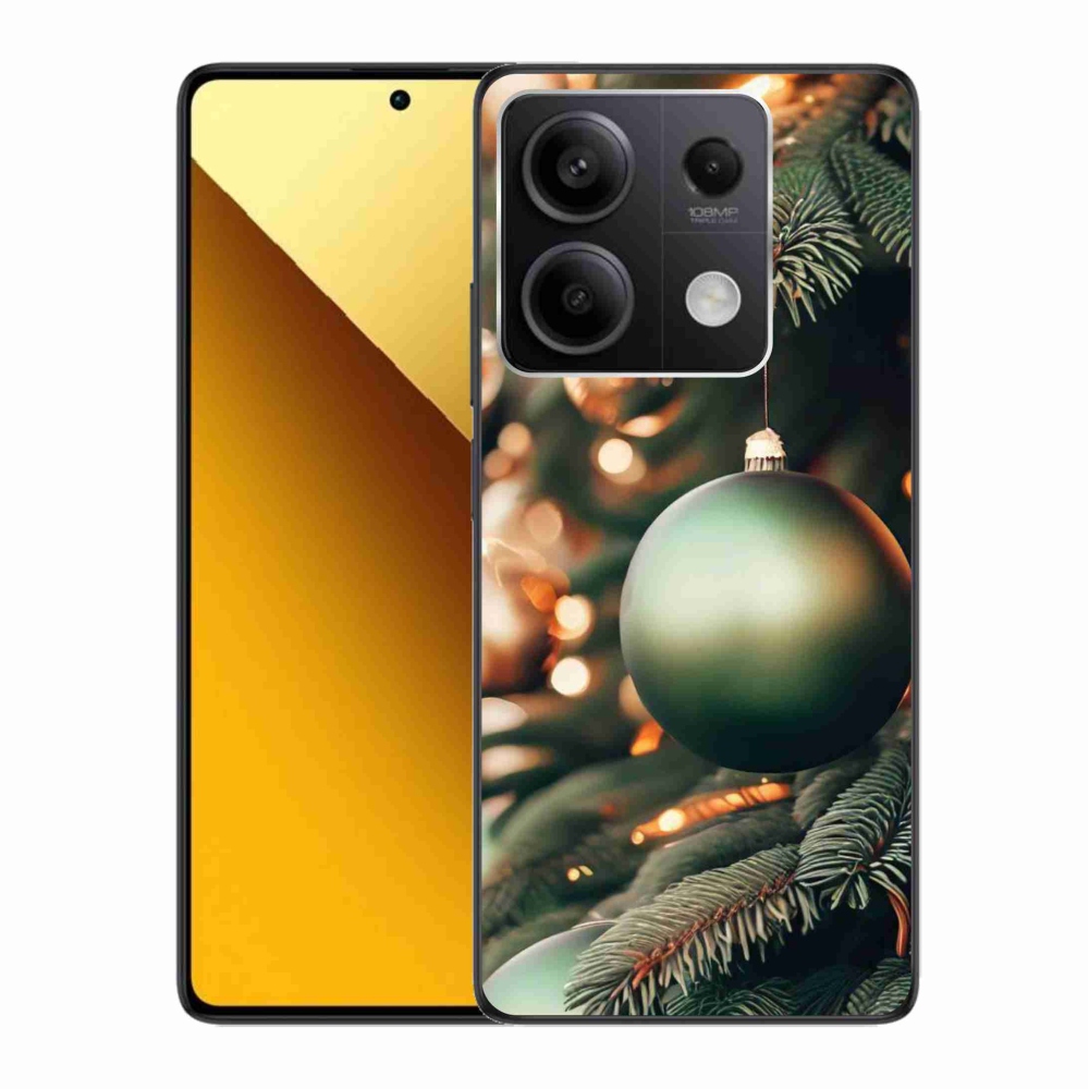Gelový kryt mmCase na Xiaomi Redmi Note 13 5G - vánoční ozdoby 1