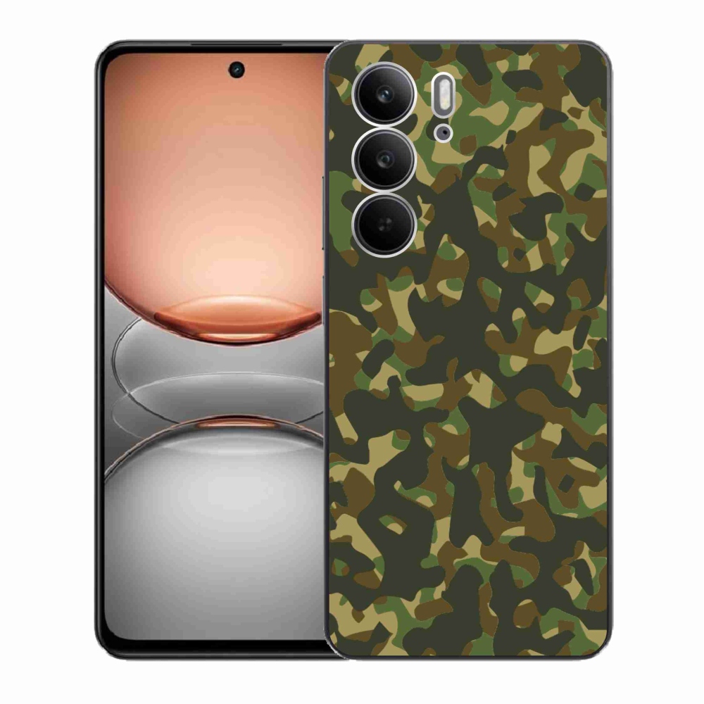 Gelový kryt mmCase na Realme C75 - maskáčový vzor 1