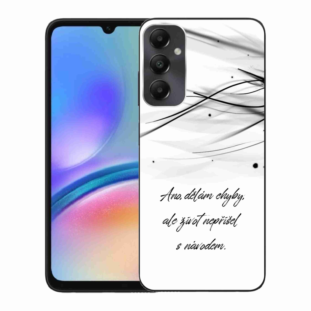 Gelový kryt mmCase na Samsung Galaxy A05s - citát bílé pozadí