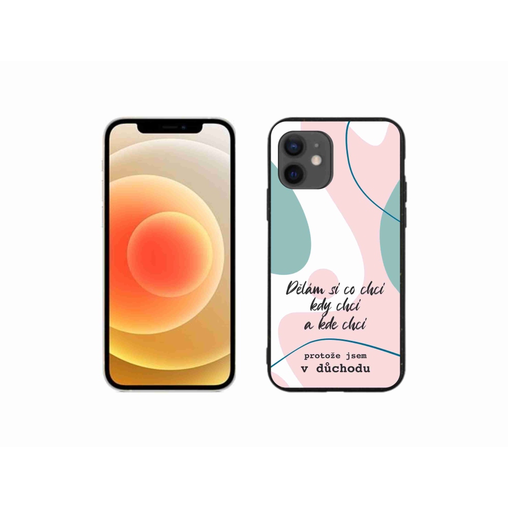 Gelový kryt mmCase na iPhone 12 mini - vtipný text 10 bílé pozadí