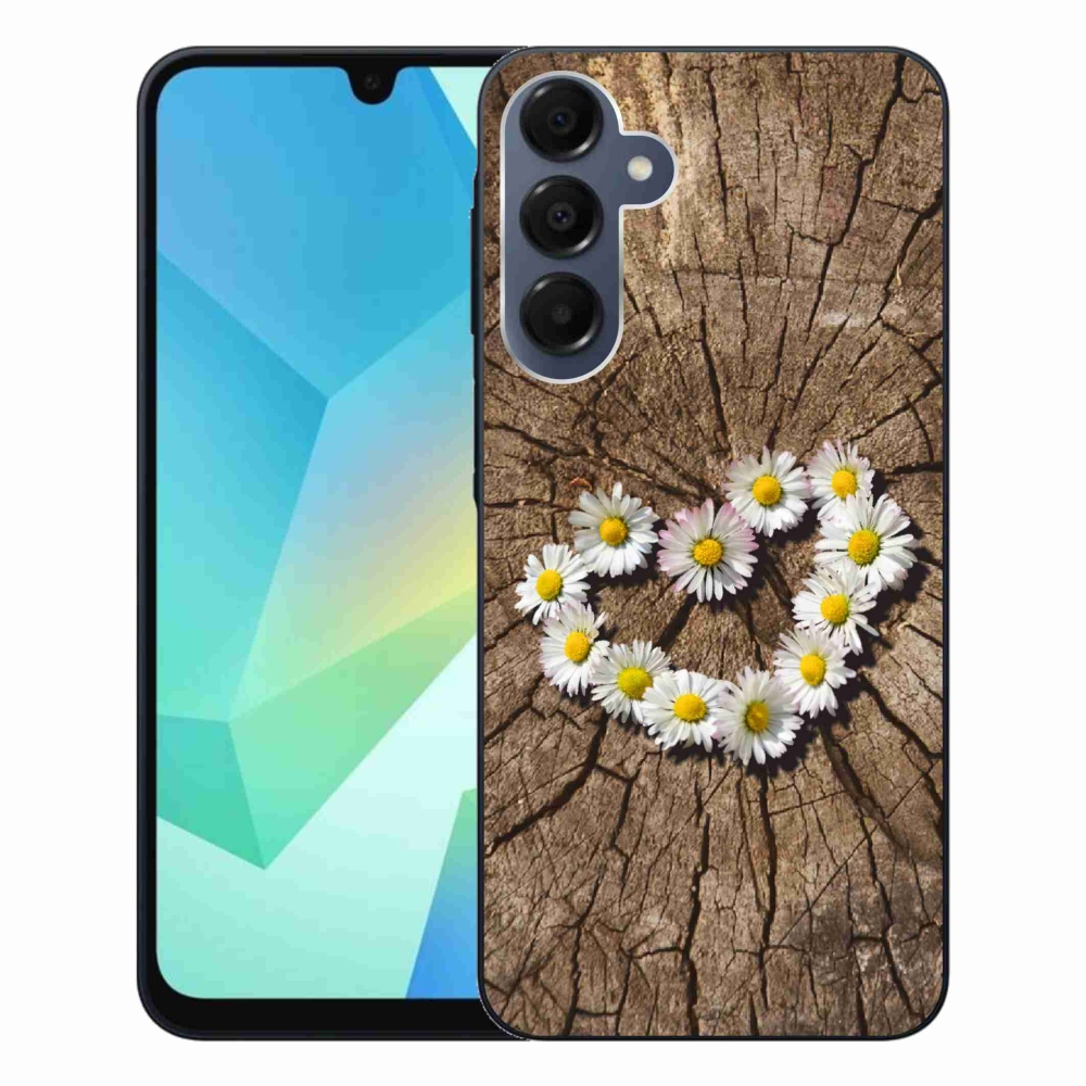 Gelový kryt mmCase na Samsung Galaxy A16 4G/5G - srdce z kopretin