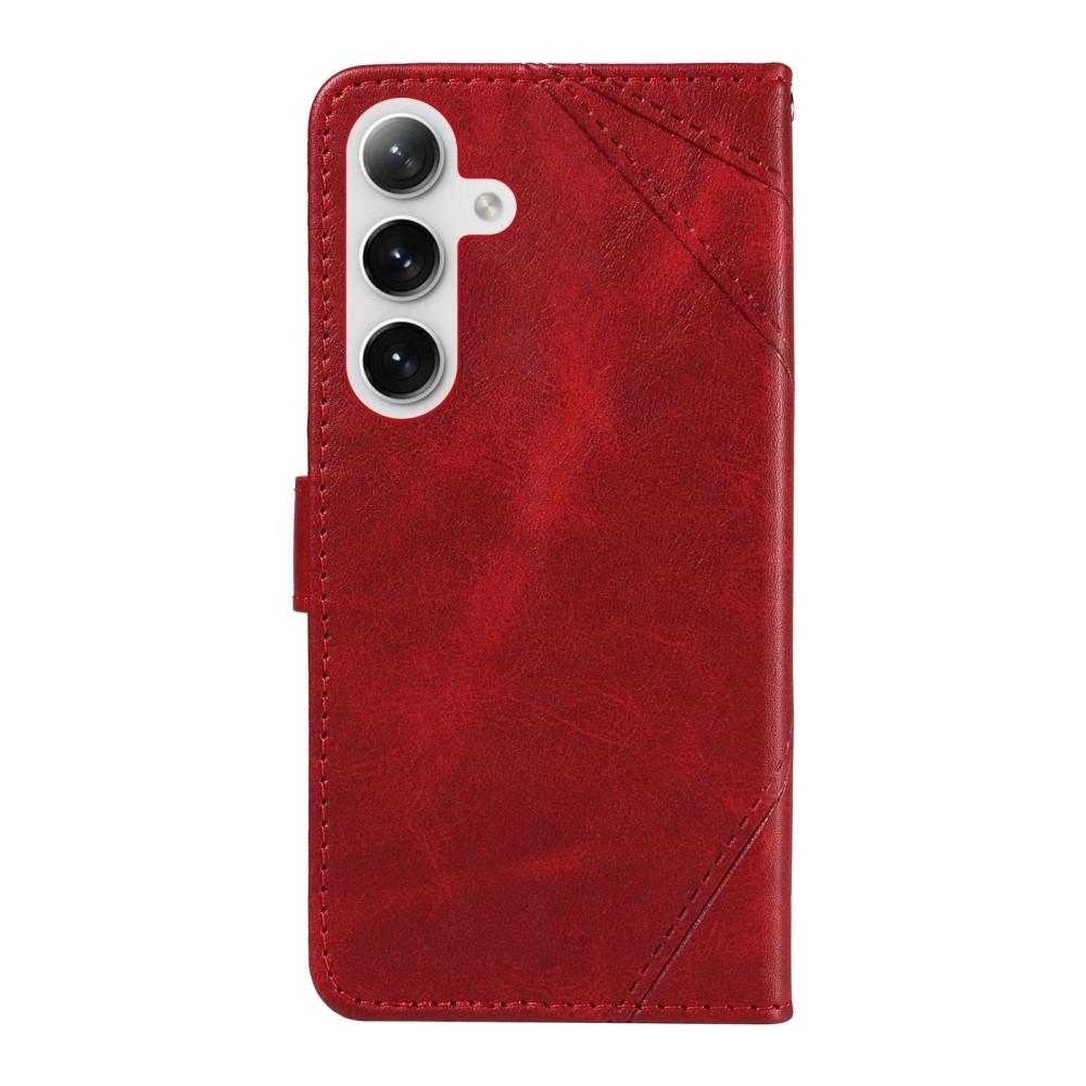 Triangle knížkové pouzdro na Samsung Galaxy S24+/S25+ - červené
