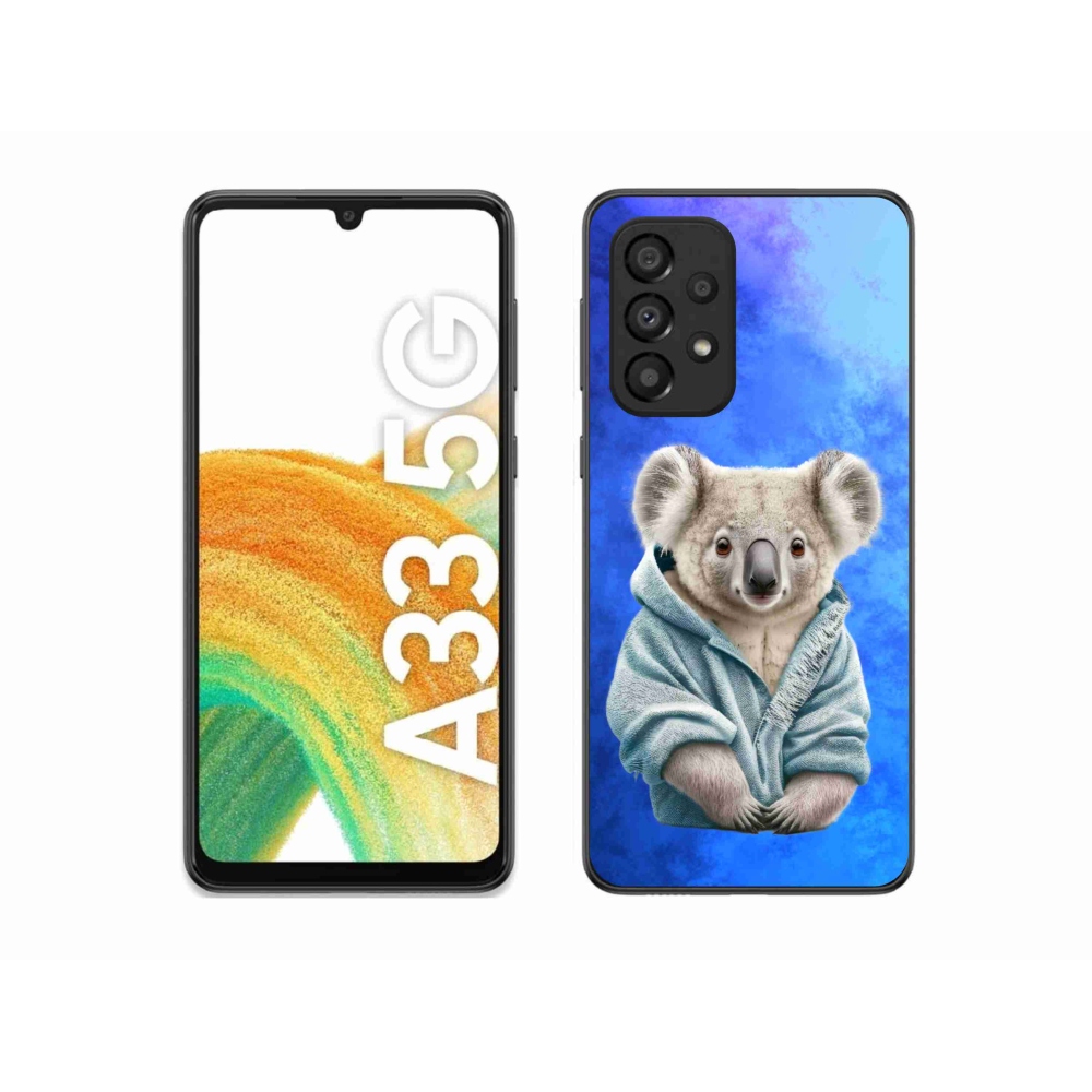 Gelový kryt mmCase na Samsung Galaxy A33 5G - koala ve svetru