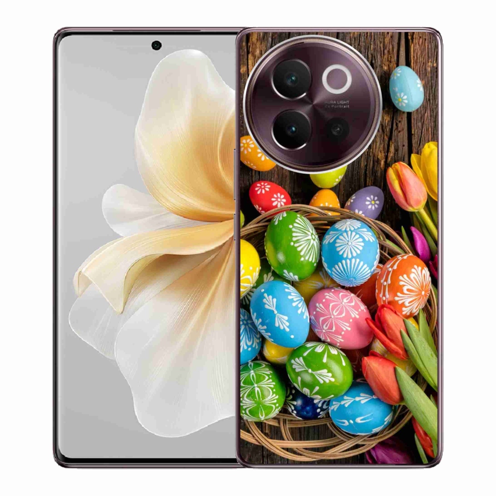 Gelový kryt mmCase na Vivo V40 Lite 5G - velikonoční vajíčka