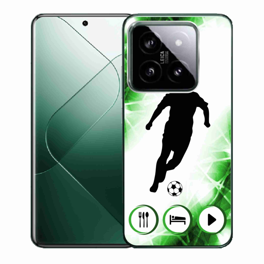 Gelový kryt mmCase na Xiaomi 14 - fotbalista