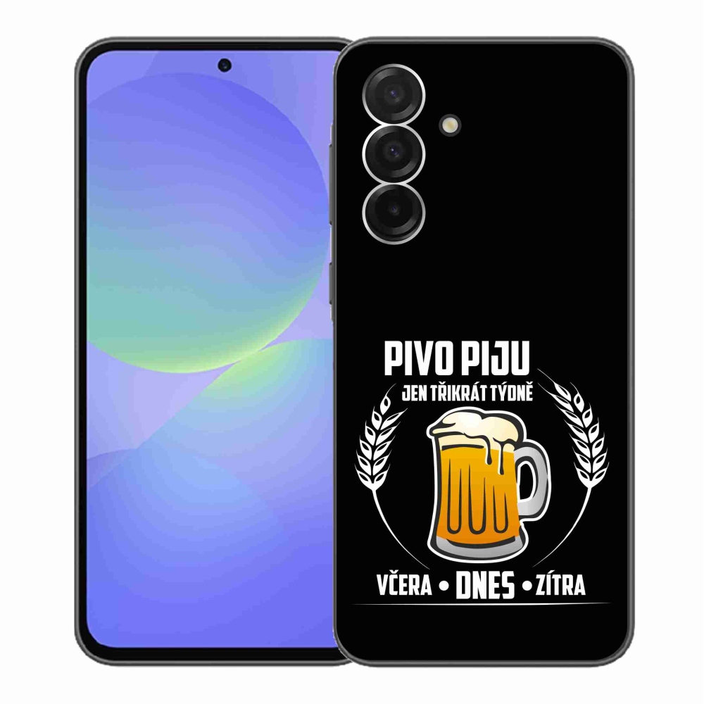 Gelový kryt mmCase na Samsung Galaxy A36 5G - pivní motiv černé pozadí