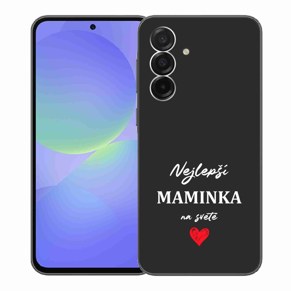 Gelový kryt mmCase na Samsung Galaxy A36 5G - nejlepší maminka 1 černé pozadí