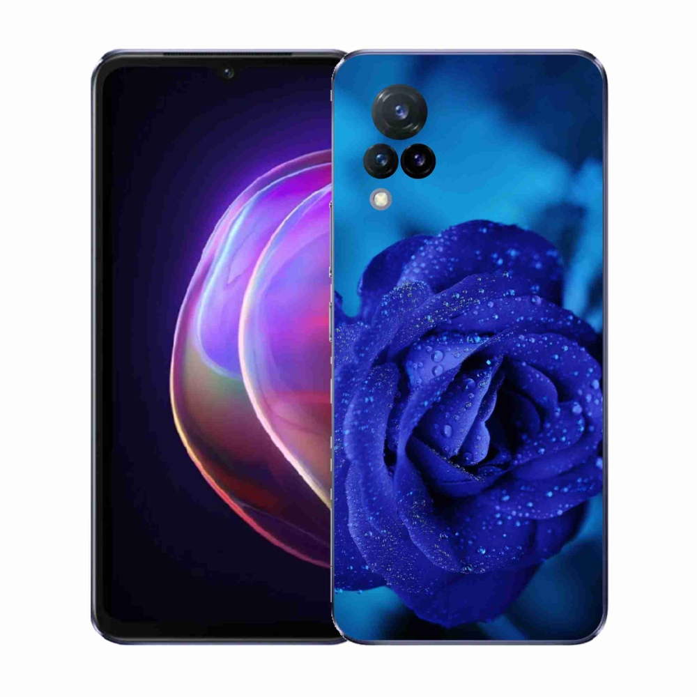 Gelový kryt mmCase na Vivo V21 4G/5G - modrá růže