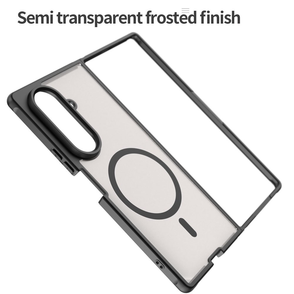 Case matný gelový obal s MagSafe na Samsung Galaxy Z Fold7 5G - černý