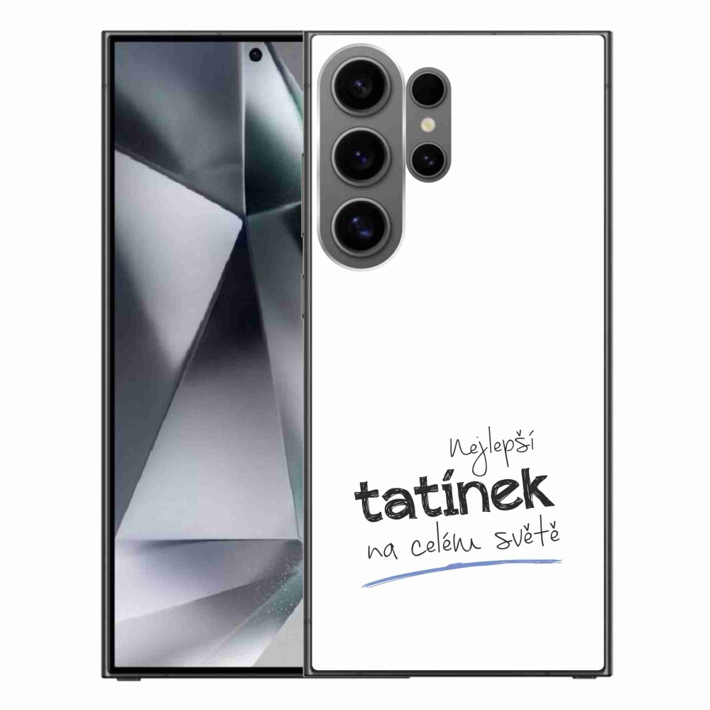 Gelový kryt mmCase na Samsung Galaxy S24 Ultra - nejlepší tatínek 4 bílé pozadí