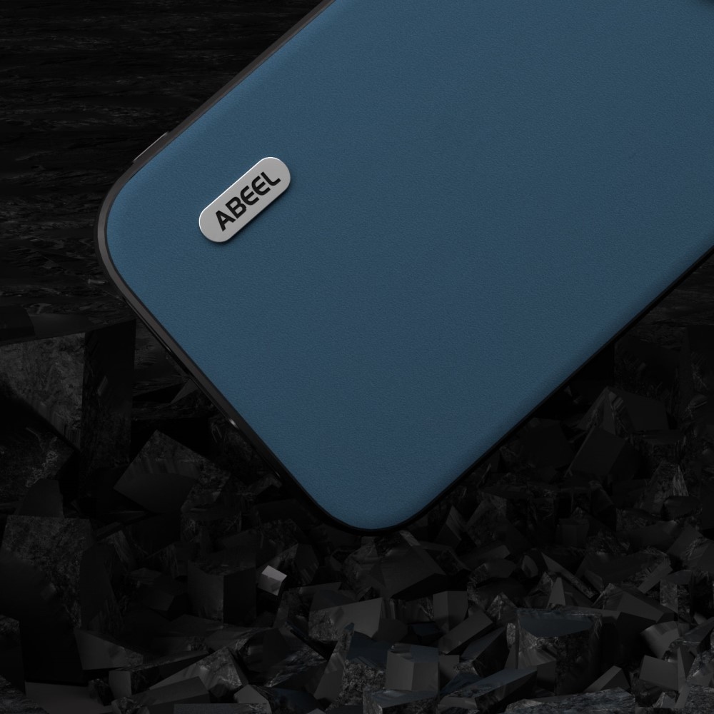 ABEEL gelový obal s pevnými zády na iPhone 15 Pro Max - modrý