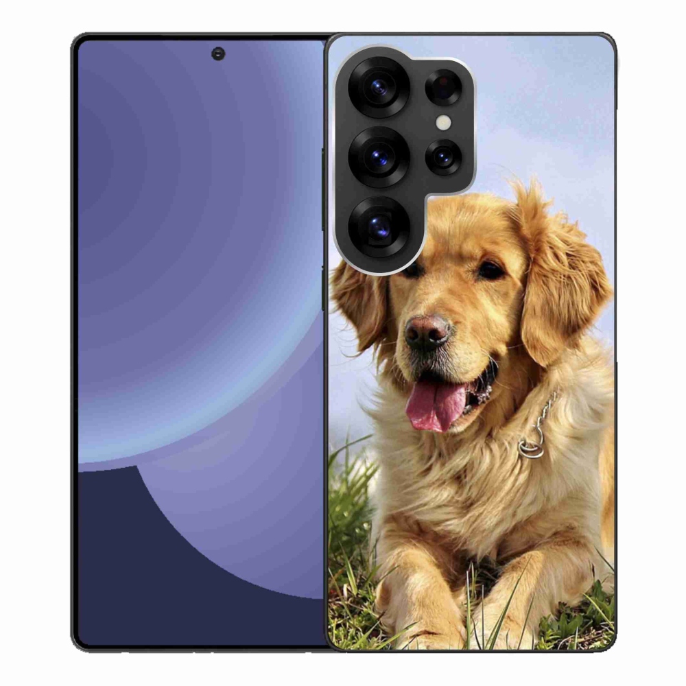 Gelový kryt mmCase na Samsung Galaxy S25 Ultra - zlatý retrívr