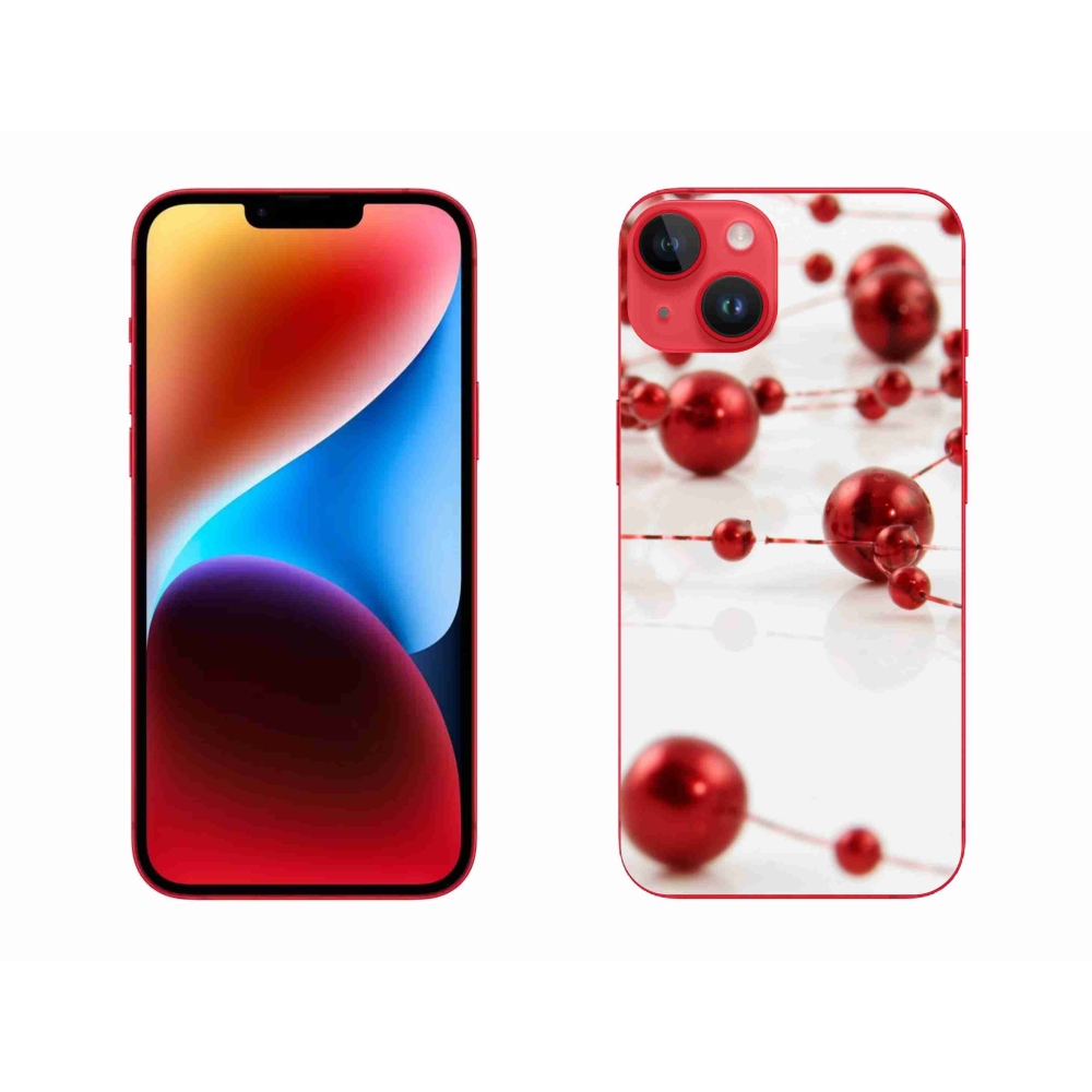 Gelový kryt mmCase na iPhone 14 Plus - vánoční řetěz