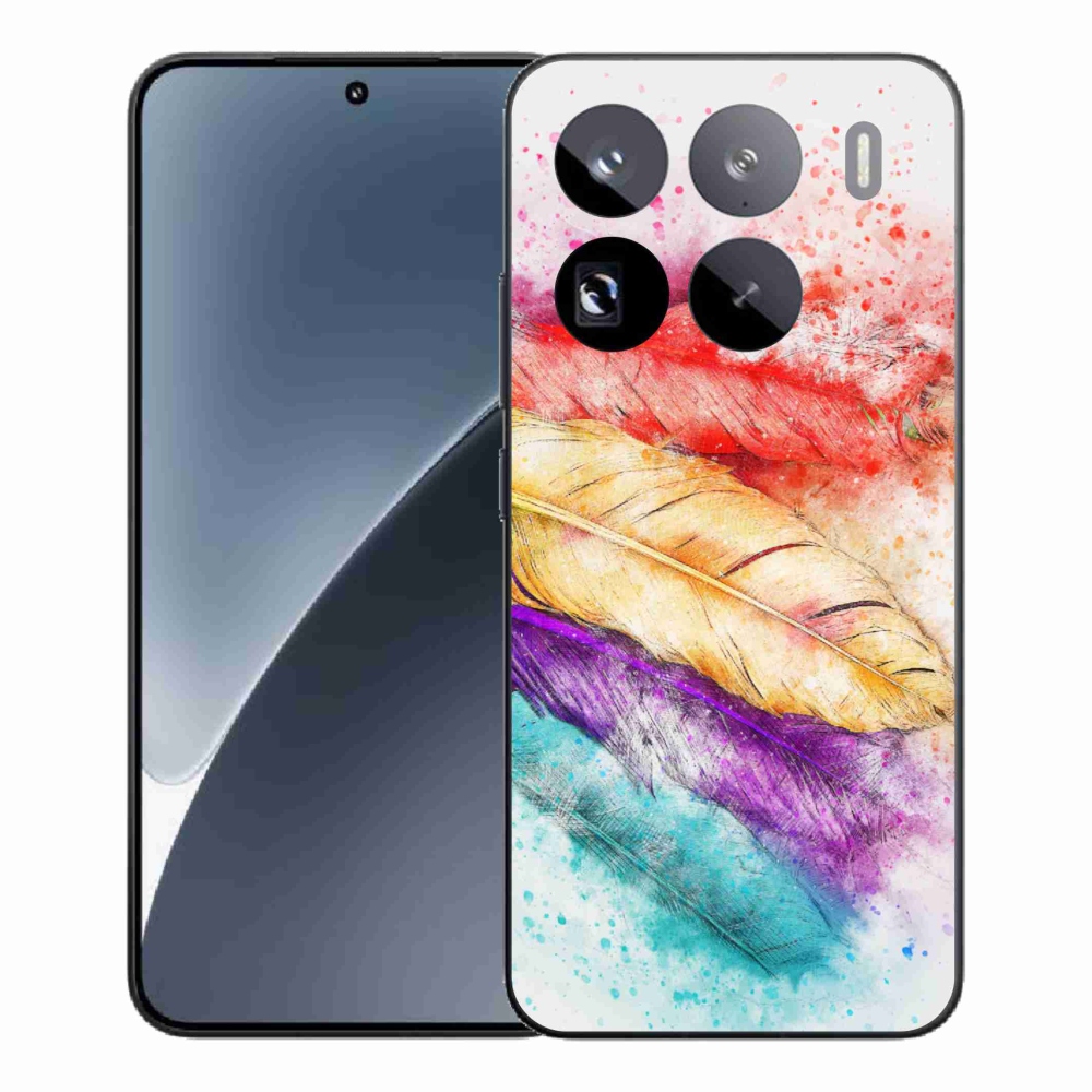 Gelový kryt mmCase na Xiaomi 15 Pro - barevné peří