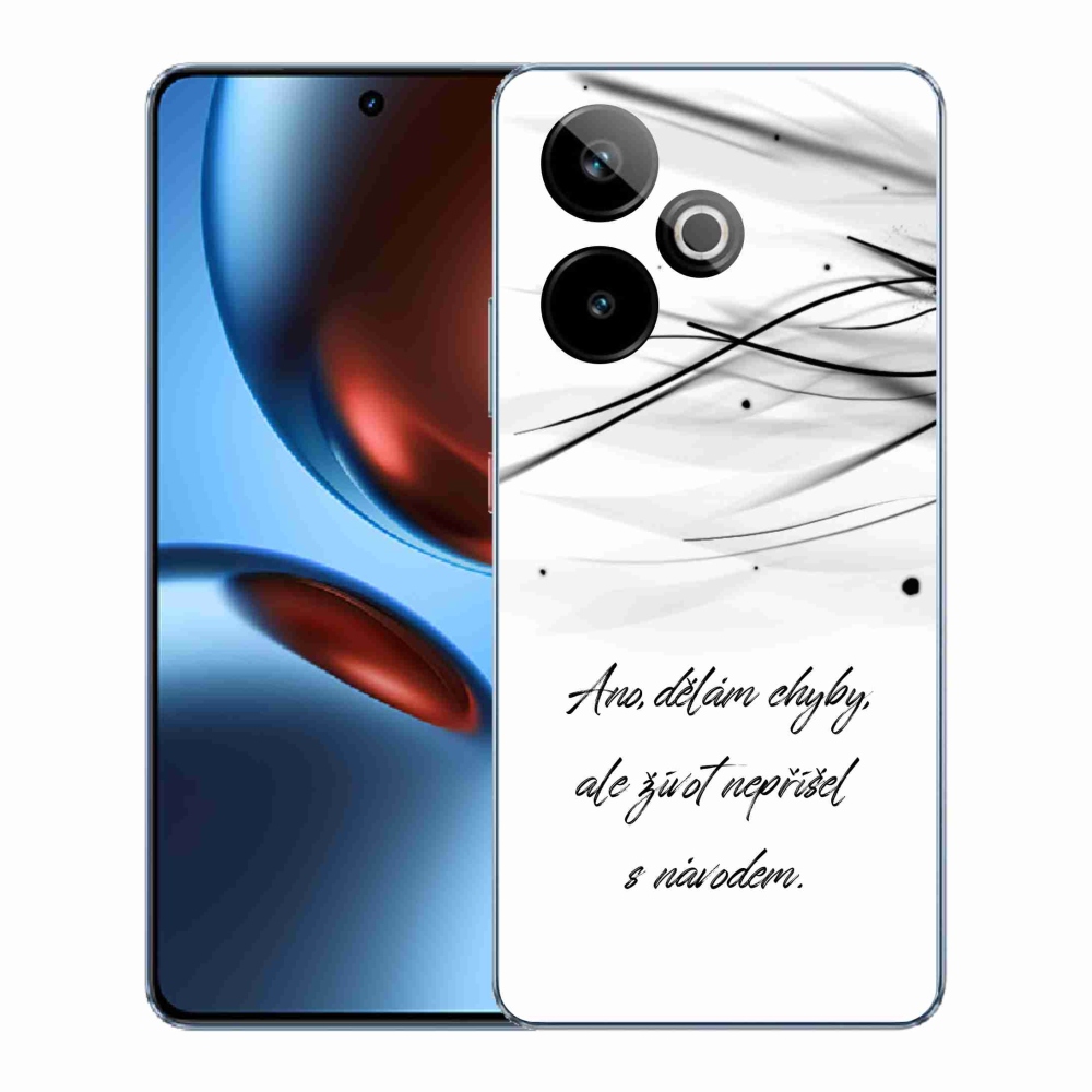 Gelový kryt mmCase na Realme GT 7 5G/GT 7T 5G - citát bílé pozadí
