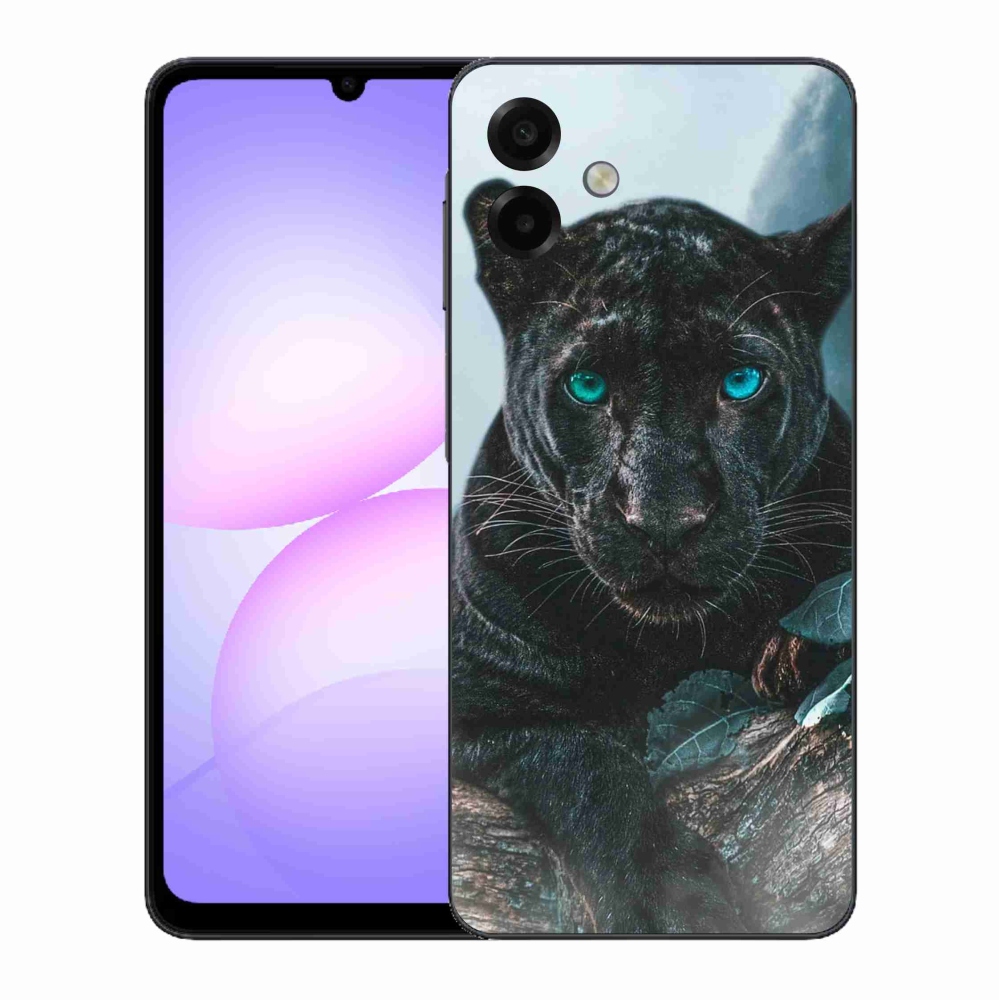 Gelový kryt mmCase na Samsung Galaxy A07 4G - černý panter