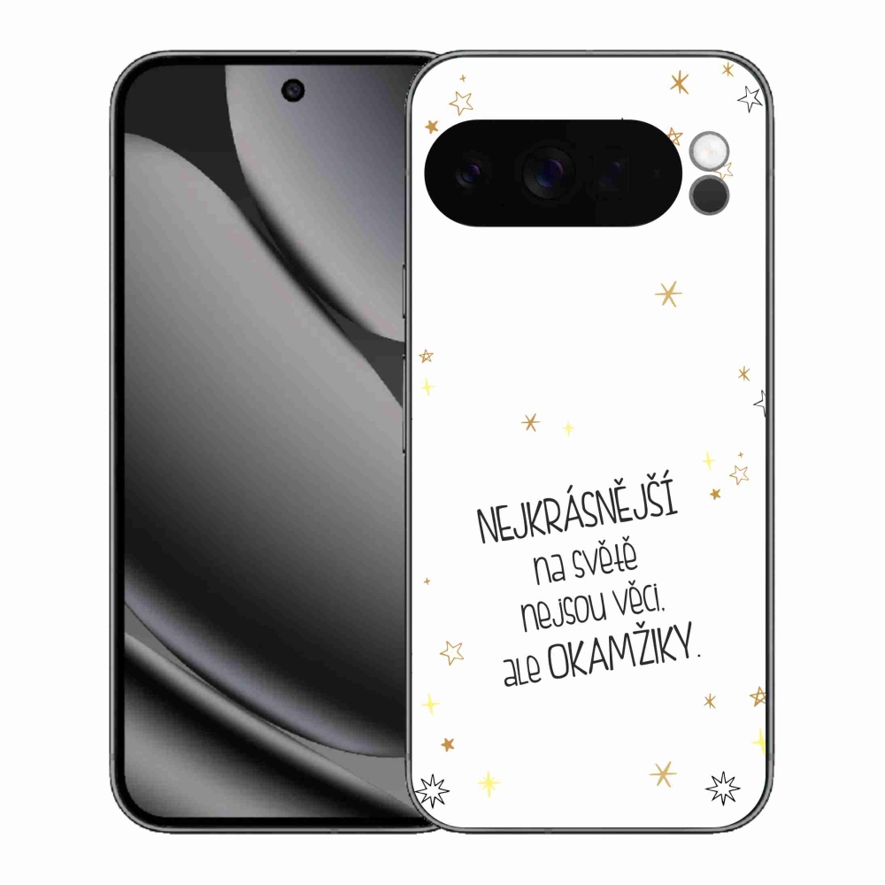 Gelový kryt mmCase na Google Pixel 10 Pro XL - citát 4 bílé pozadí