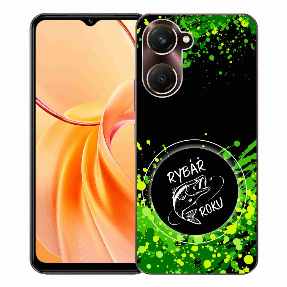 Gelový kryt mmCase na Vivo Y28s 5G - rybář roku černé pozadí