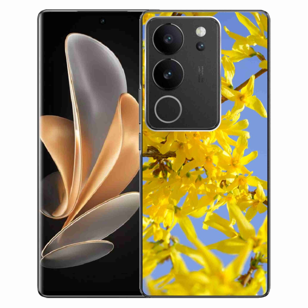 Gelový kryt mmCase na Vivo V29 5G - žluté květy