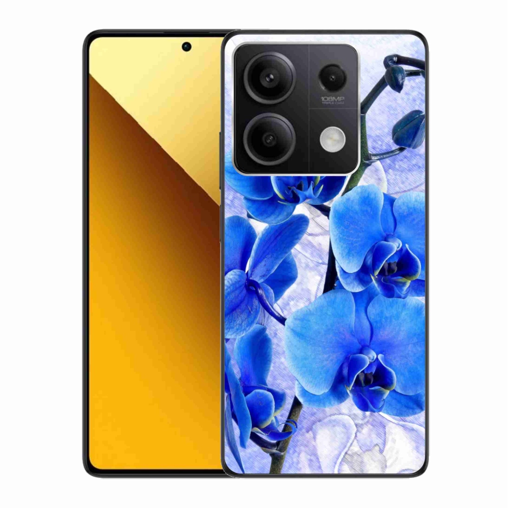 Gelový kryt mmCase na Xiaomi Redmi Note 13 5G - modré květy