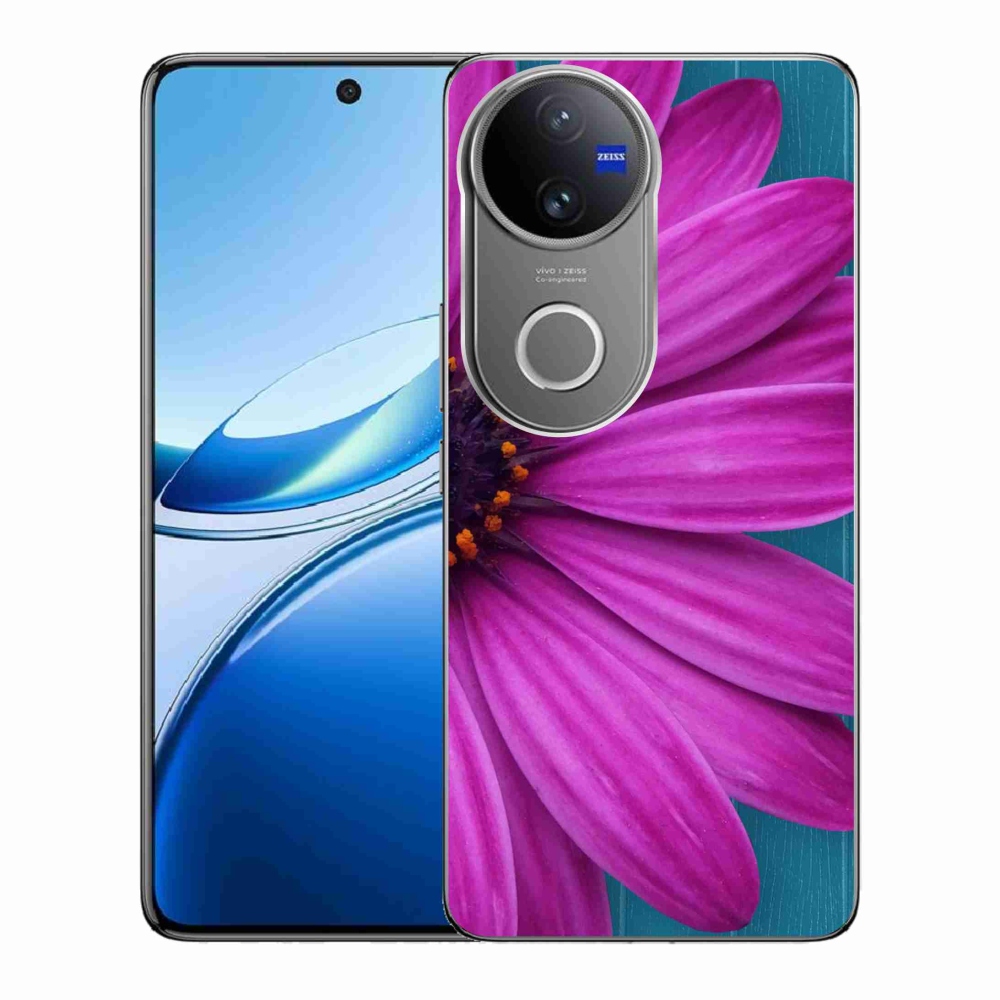Gelový kryt mmCase na Vivo V50 5G - fialová kopretina