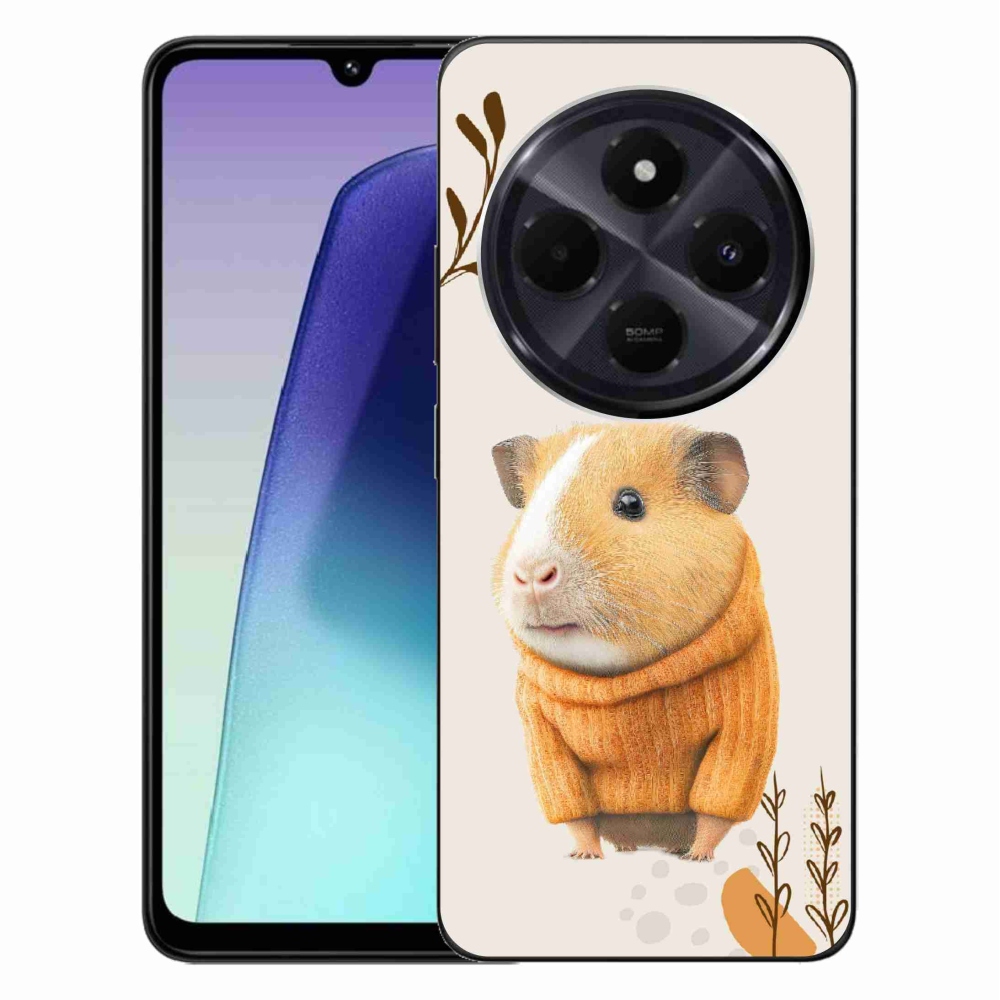 Gelový kryt mmCase na Xiaomi Redmi 14C/Poco C75 - morče ve svetru