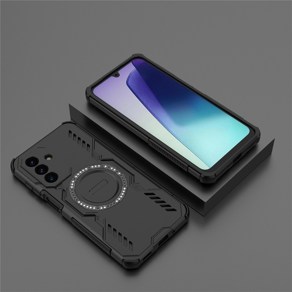Hollow odolný kryt s MagSafe na Samsung Galaxy A17 5G - černý