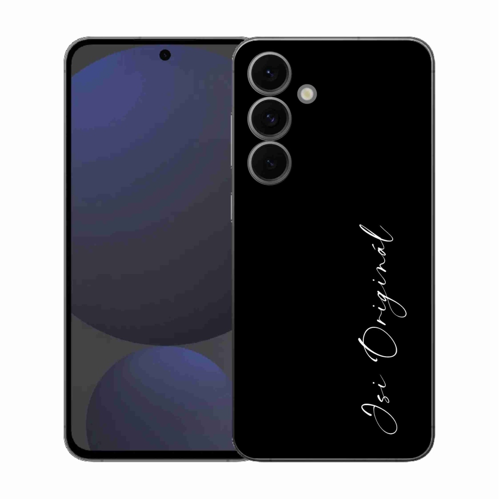 Gelový kryt mmCase na Samsung Galaxy S25 FE - jsi originál černé pozadí