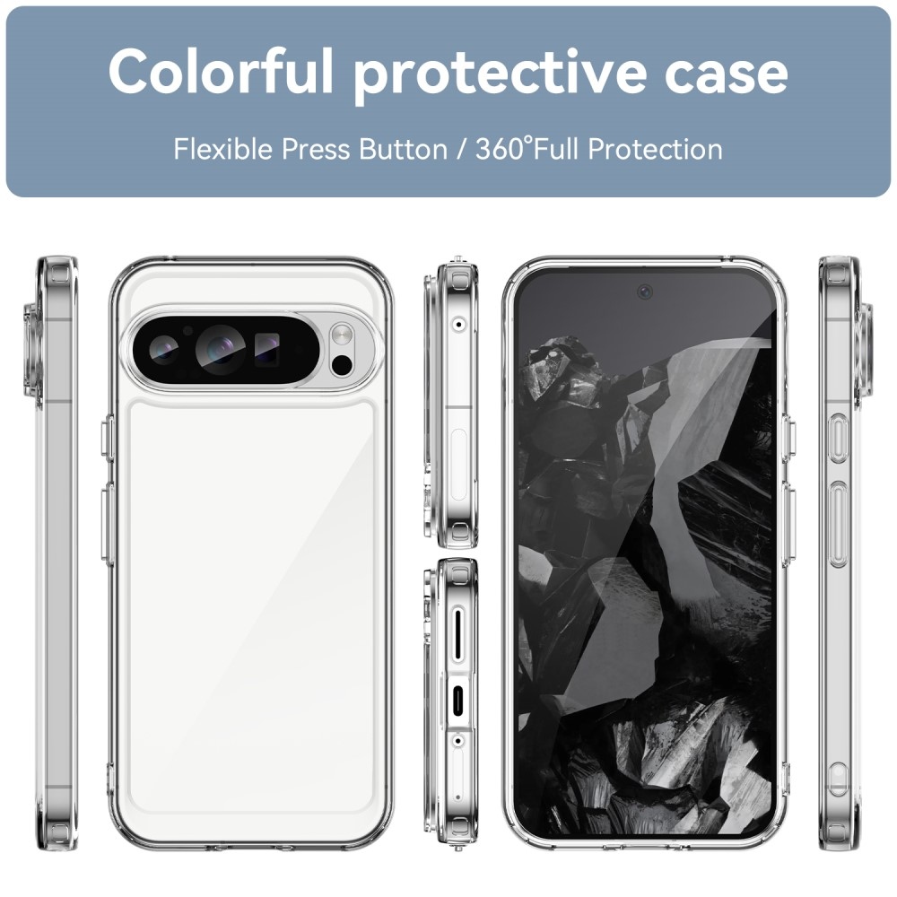 Gelový obal s pevnými zády na Google Pixel 9 Pro XL - průhledný