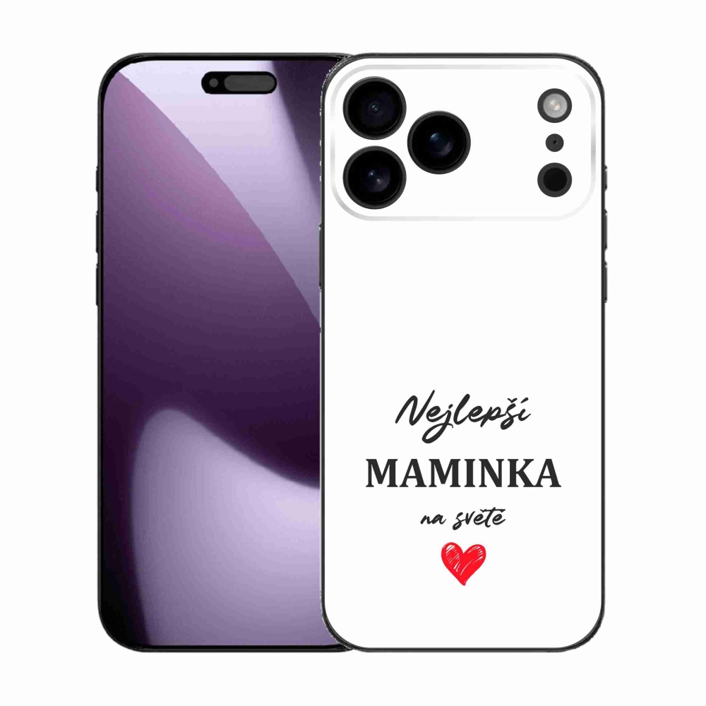 Gelový kryt mmCase na iPhone 17 Pro Max - nejlepší maminka 1 bílé pozadí