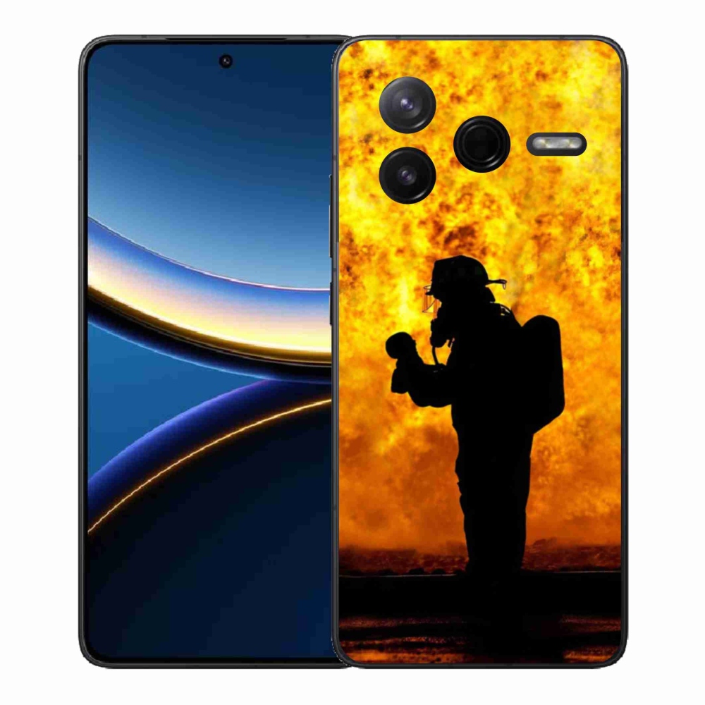 Gelový kryt mmCase na Xiaomi Poco F7 Pro - hasič