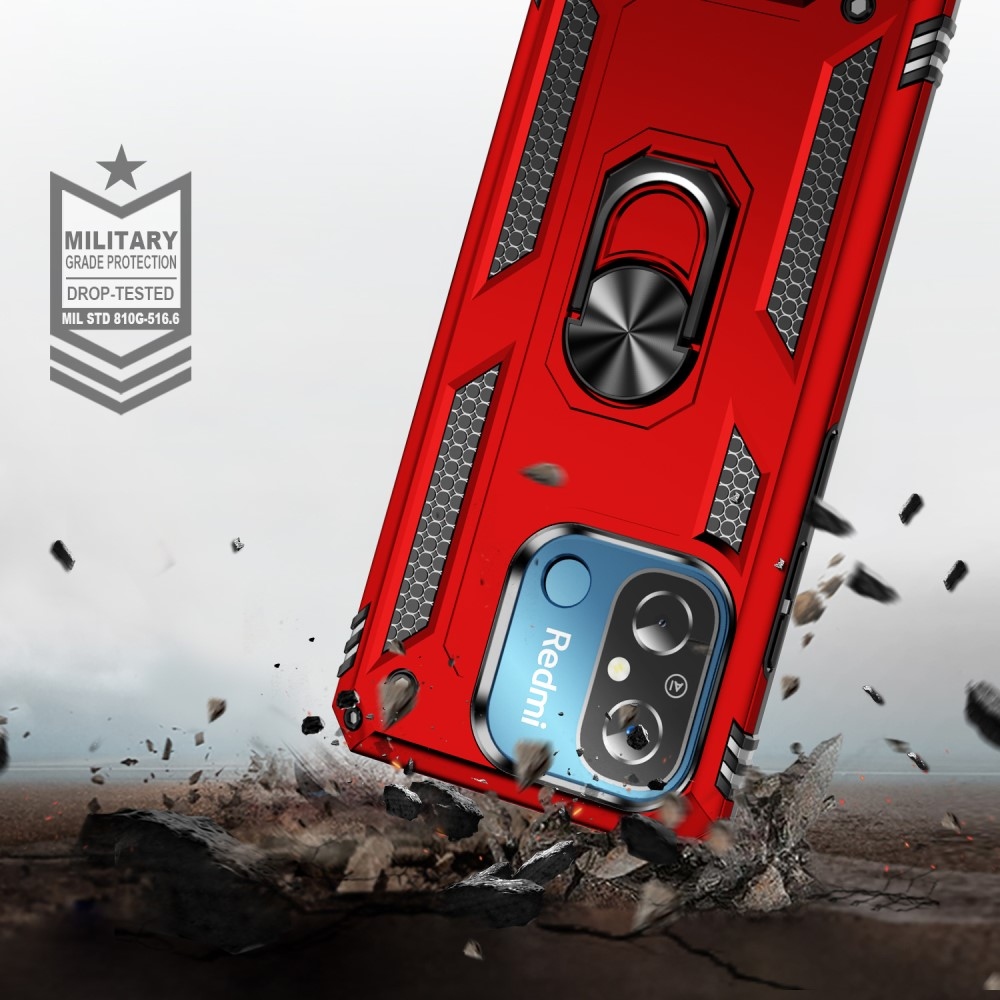 Ring odolný kryt na Xiaomi Redmi 12C - červený