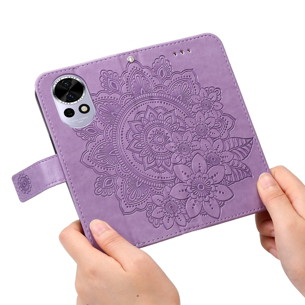 Mandala knížkové pouzdro na Huawei Nova 13 5G - fialové